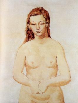 nude with crossed hands